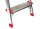 SZ Metall Stehleiter einseitig silber 4 Stufen, H: 157,0 cm