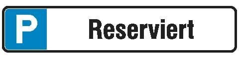 SafetyMarking® Hinweisschild "P Reserviert" rechteckig 52,0 x 11,0 cm, 1 St.