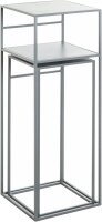HAKU Möbel Beistelltische-Set rechteckig Metall grau, 2 St.
