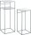 HAKU Möbel Beistelltische-Set rechteckig Metall grau, 2 St.