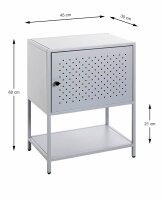 HAKU Möbel Konsole Nachttisch rechteckig Metall grau...