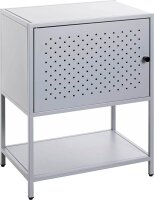 HAKU Möbel Konsole Nachttisch rechteckig Metall grau 45,0 x 30,0 x 60,0 cm, 1 St.
