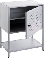 HAKU Möbel Konsole Nachttisch rechteckig Metall grau 45,0 x 30,0 x 60,0 cm, 1 St.