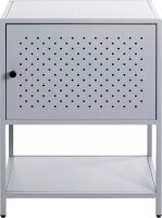 HAKU Möbel Konsole Nachttisch rechteckig Metall grau 45,0 x 30,0 x 60,0 cm, 1 St.