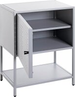 HAKU Möbel Konsole Nachttisch rechteckig Metall grau 45,0 x 30,0 x 60,0 cm, 1 St.