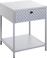 HAKU Möbel Konsole Nachttisch rechteckig Metall grau...
