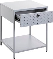 HAKU Möbel Konsole Nachttisch rechteckig Metall grau 40,0 x 40,0 x 53,0 cm, 1 St.