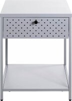 HAKU Möbel Konsole Nachttisch rechteckig Metall grau 40,0 x 40,0 x 53,0 cm, 1 St.