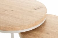 HAKU Möbel Beistelltische-Set rund MDF-Platte eiche, 2 St.
