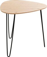 HAKU Möbel Beistelltisch dreieckig MDF-Platte eiche 48,0 x 48,0 x 48,0 cm, 1 St.