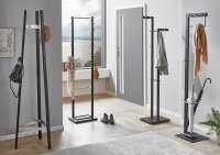 HAKU Möbel Kleiderständer 52254 schwarz Metall 9 Haken 47,0 x 177,0 cm, 1 St.