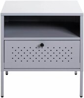 HAKU Möbel Konsole Nachttisch rechteckig Metall grau 45,0 x 35,0 x 50,0 cm, 1 St.
