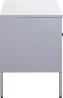 HAKU Möbel Konsole Nachttisch rechteckig Metall grau 45,0 x 35,0 x 50,0 cm, 1 St.