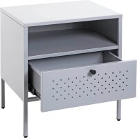 HAKU Möbel Konsole Nachttisch rechteckig Metall grau 45,0 x 35,0 x 50,0 cm, 1 St.