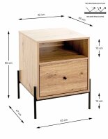 HAKU Möbel Konsole Nachttisch rechteckig MDF-Platte...