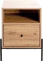 HAKU Möbel Konsole Nachttisch rechteckig MDF-Platte eiche 45,0 x 47,0 x 60,0 cm, 1 St.