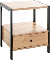HAKU Möbel Konsole Nachttisch rechteckig MDF-Platte eiche 48,0 x 43,0 x 60,0 km, 1 St.
