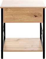 HAKU Möbel Konsole Beistelltisch rechteckig MDF-Platte eiche 45,0 x 40,0 x 60,0 cm, 1 St.