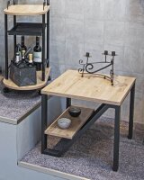 HAKU Möbel Beistelltisch rechteckig MDF-Platte eiche 55,0 x 55,0 x 48,0 cm, 1 St.