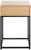 HAKU Möbel Konsole Nachttisch rechteckig Spanplatte schwarz 40,0 x 28,0 x 60,0 cm, 1 St.