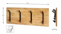 HAKU Möbel Wandgarderobe 52975 akazie Holz 4 Haken...