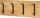 HAKU Möbel Wandgarderobe 52975 akazie Holz 4 Haken 90,0 x 36,0 cm, 1 St.