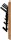 HAKU Möbel Wandgarderobe 52975 akazie Holz 4 Haken 90,0 x 36,0 cm, 1 St.