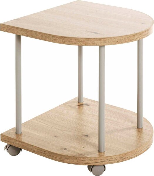 HAKU Möbel Beistelltisch C-Form MDF-Platte esche 40,0 x 40,0 x 45,0 cm, 1 St.