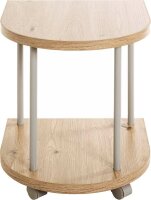 HAKU Möbel Beistelltisch C-Form MDF-Platte esche 40,0 x 40,0 x 45,0 cm, 1 St.