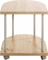 HAKU Möbel Beistelltisch C-Form MDF-Platte esche 40,0 x 40,0 x 45,0 cm, 1 St.