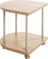 HAKU Möbel Beistelltisch C-Form MDF-Platte esche 40,0 x 40,0 x 45,0 cm, 1 St.