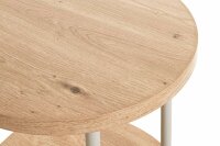 HAKU Möbel Beistelltisch C-Form MDF-Platte esche 40,0 x 40,0 x 45,0 cm, 1 St.
