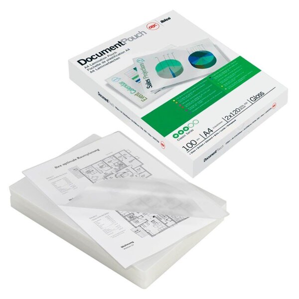 GBC Laminierfolien glänzend für A4 80 micron, 100 St.