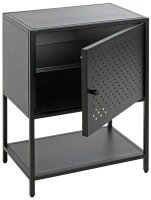 HAKU Möbel Konsole Nachttisch rechteckig Metall schwarz 45,0 x 30,0 x 60,0 cm, 1 St.