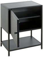 HAKU Möbel Konsole Nachttisch rechteckig Metall schwarz 45,0 x 30,0 x 60,0 cm, 1 St.
