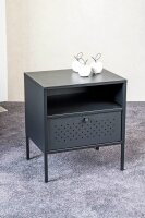 HAKU Möbel Konsole Nachttisch rechteckig Metall schwarz 45,0 x 35,0 x 50,0 cm, 1 St.