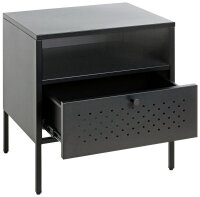HAKU Möbel Konsole Nachttisch rechteckig Metall schwarz 45,0 x 35,0 x 50,0 cm, 1 St.