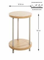 HAKU Möbel Beistelltisch rund MDF-Platte esche 30,0...