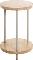 HAKU Möbel Beistelltisch rund MDF-Platte esche 30,0 x 30,0 x 50,0 cm, 1 St.