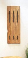 HAKU Möbel Wandgarderobe 52976 akazie Holz 6 Haken 36,0 x 100,0 cm, 1 St.