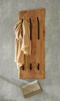 HAKU Möbel Wandgarderobe 52976 akazie Holz 6 Haken 36,0 x 100,0 cm, 1 St.
