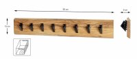 HAKU Möbel Wandgarderobe 52977 akazie Holz 8 Haken...