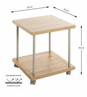 HAKU Möbel Beistelltisch rechteckig MDF-Platte esche...