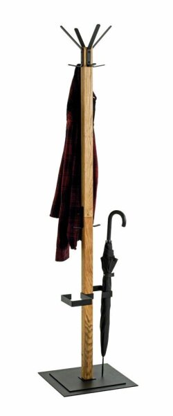 HAKU Möbel Kleiderständer 54325 eiche Holz 6 Haken 40,0 x 180,0 cm, 1 St.