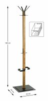 HAKU Möbel Kleiderständer 54325 eiche Holz 6...