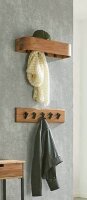 HAKU Möbel Wandgarderobe 52979 akazie Holz 5 Haken 60,0 x 15,0 cm, 1 St.