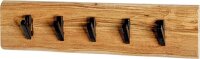 HAKU Möbel Wandgarderobe 52979 akazie Holz 5 Haken 60,0 x 15,0 cm, 1 St.