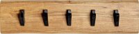 HAKU Möbel Wandgarderobe 52979 akazie Holz 5 Haken 60,0 x 15,0 cm, 1 St.