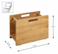 HAKU Möbel Zeitungsständer 54350 eiche Holz,...