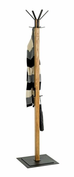 HAKU Möbel Kleiderständer 54326 eiche Holz 6 Haken 40,0 x 180,0 cm, 1 St.